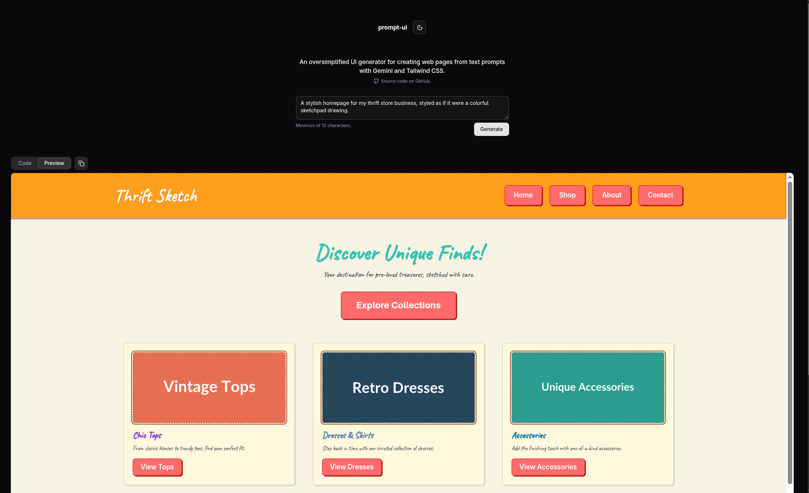 prompt-ui preview